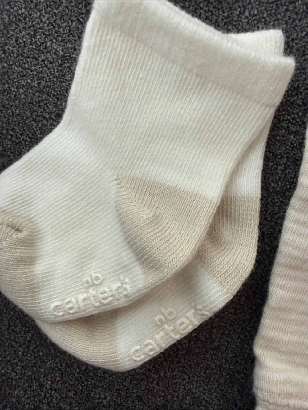 Carter's Cream and Beige Baby Matching Set - Hat, Top, Pants, Socks